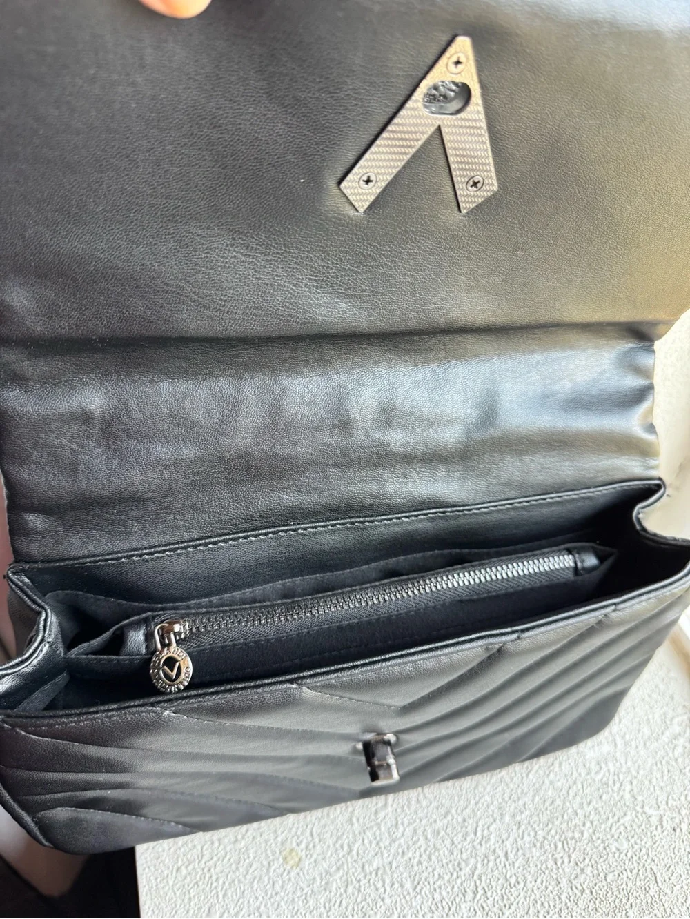 Valentino Orlandi Black Chain-Handle Shoulder Bag
